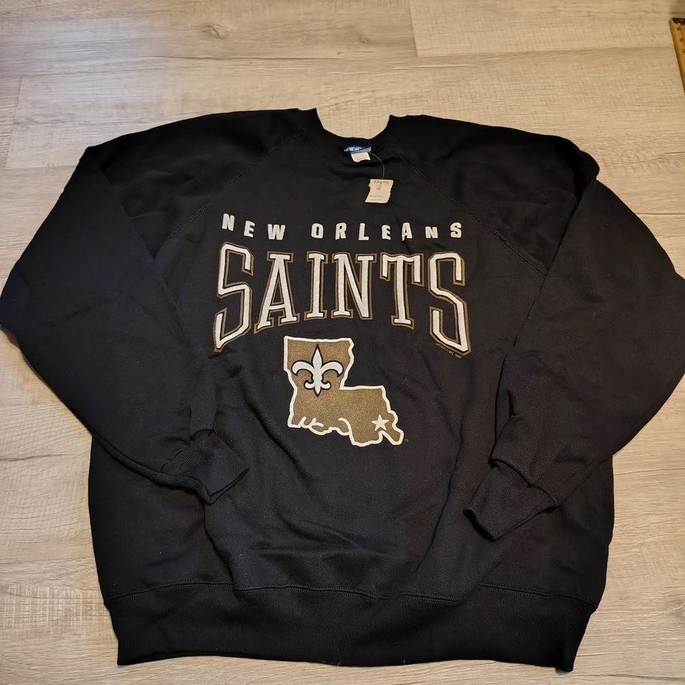 Vintage 1988 New Orleans Saints Tultex Sweatshirt XL Deadstock NWT Made in USA